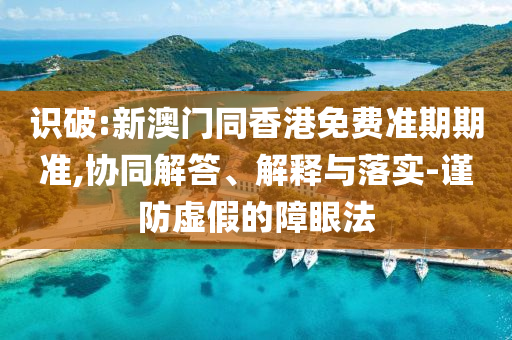 識破:新澳門同香港免費準期期準,協(xié)同解答、解釋與落實-謹防虛假的障眼法