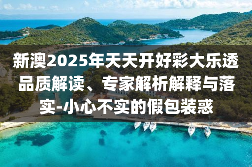 新澳2025年天天開好彩大樂透品質解讀、專家解析解釋與落實-小心不實的假包裝惑